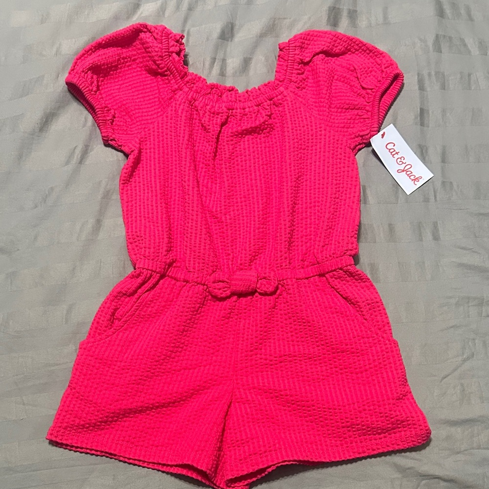 Cat & Jack Vibrant Pink Kids Romper